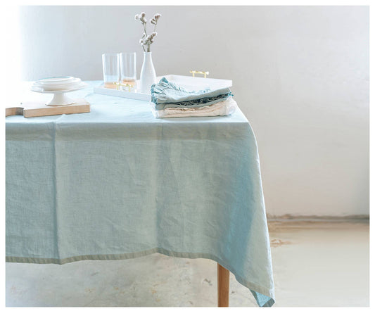 Bohemian Tablecloth- Mint Linen