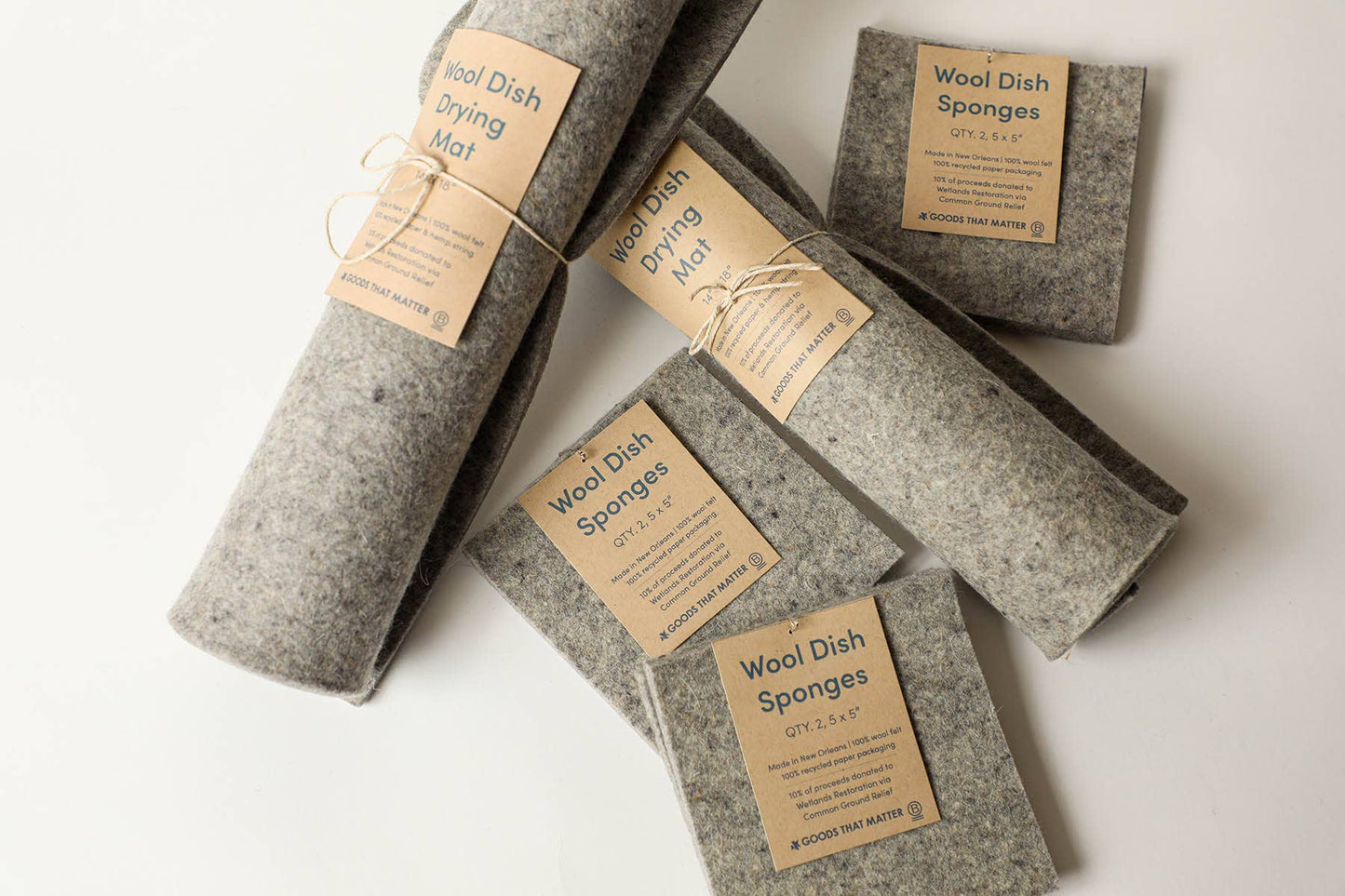 Wool Eco Dish Sponges - Gives to Wetland Restoration