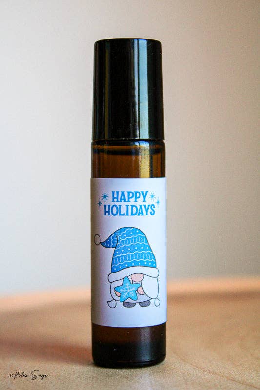 "Happy Holidays" Gnome Essential Oil Roller