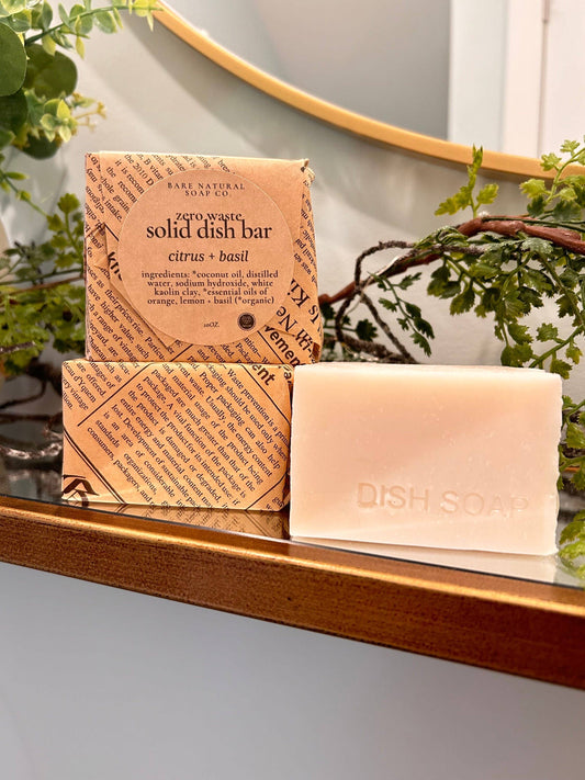 Zero Waste Natural Solid Dishwashing Bar | Scented Dish Soap