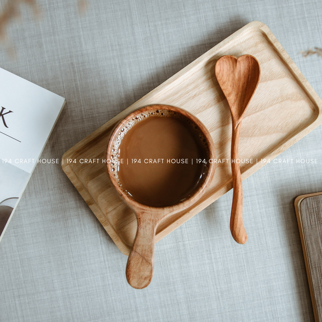 Hand-Carved Wiggle Wooden Heart Spoon - Valentine Gifts