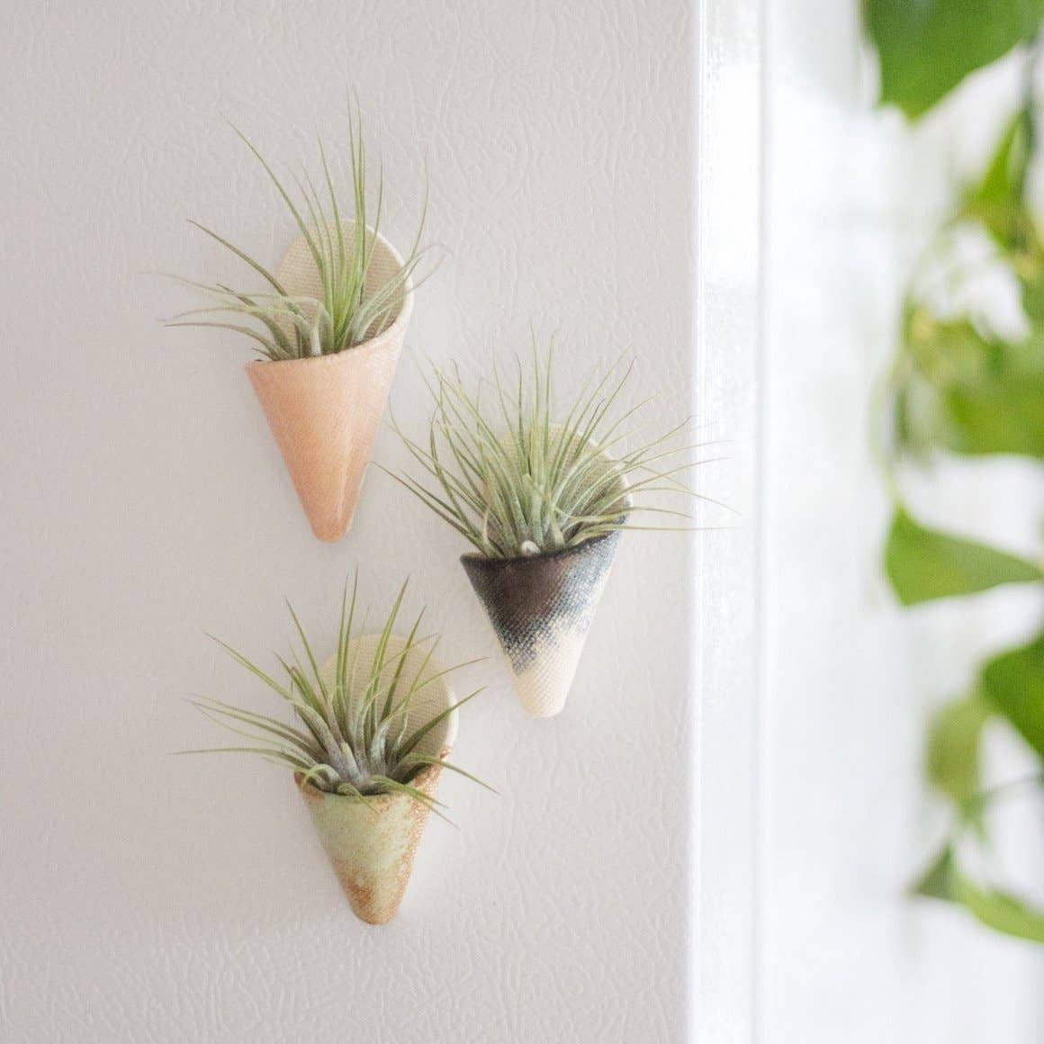 Tiny Ceramic Magnet Planter