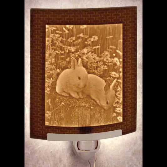 Baby Bunnies Curved Night Light